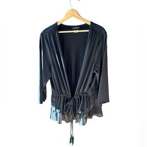 Lane Bryant, black wrap top, size 18/20